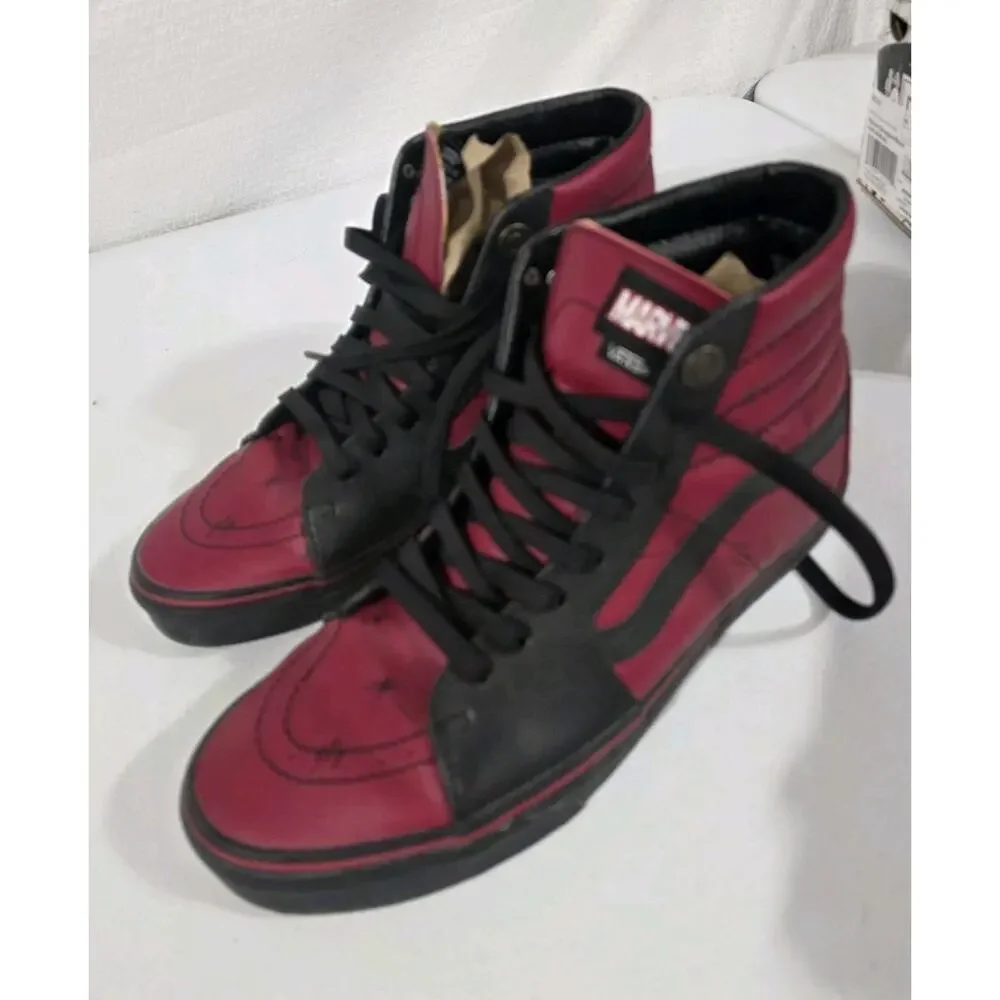 Size 11 - VANS Marvel x SK8- High Unisex Deadpool/Black Trainers Sneakers 721356